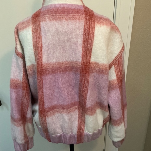 IRO Lahiana Bomber Jacket - Mixed Light Pink Sz 40 - Picture 3 of 7